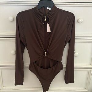 Superdown brown bodysuit from Revolve